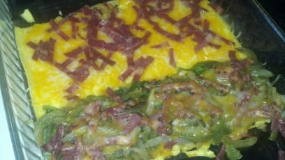 Baked Ham and Cheese Omelet Roll