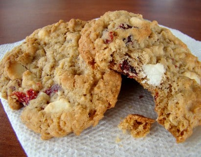 White Chip Cranberry Oatmeal Cookies