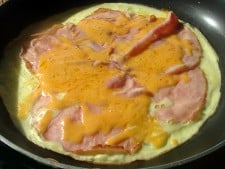 Baked Ham and Cheese Omelet Roll