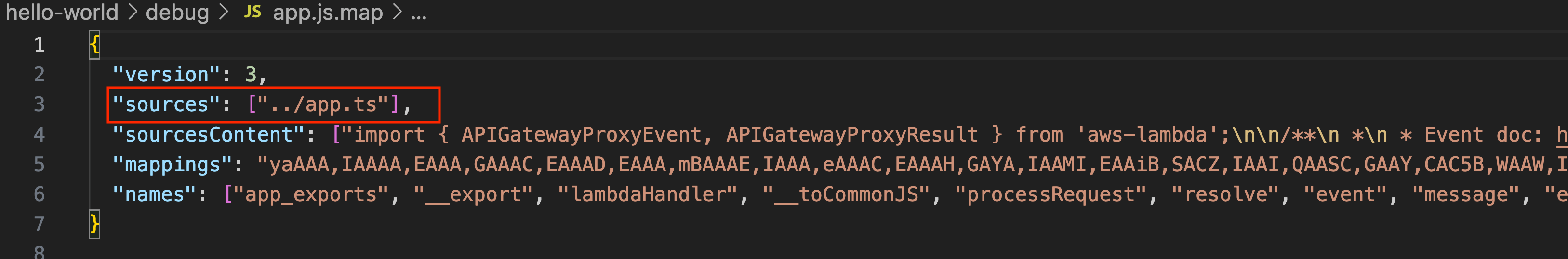 generated sourcemap with the correct source path