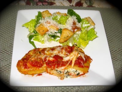 Kittencal's Spinach & Four-Cheese Manicotti (Vegetarian)