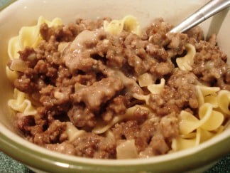 Creamed Ground Beef Sos