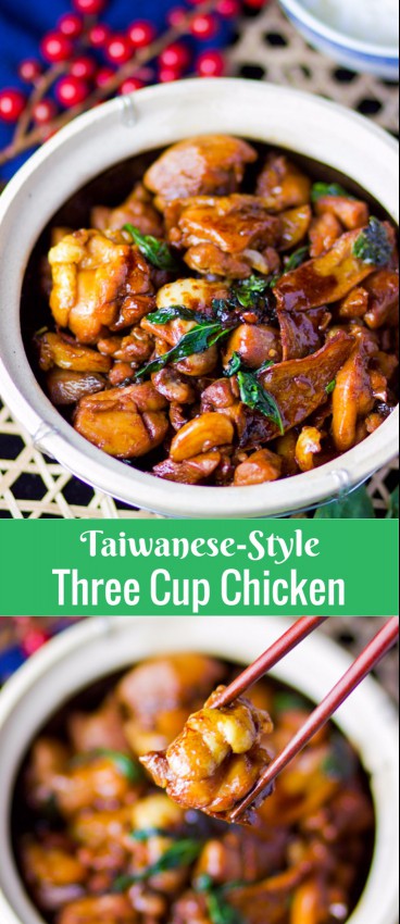 -Style Three Cup Chicken for Pinterest