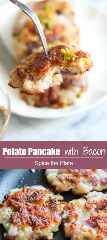 potato pancake with bacon