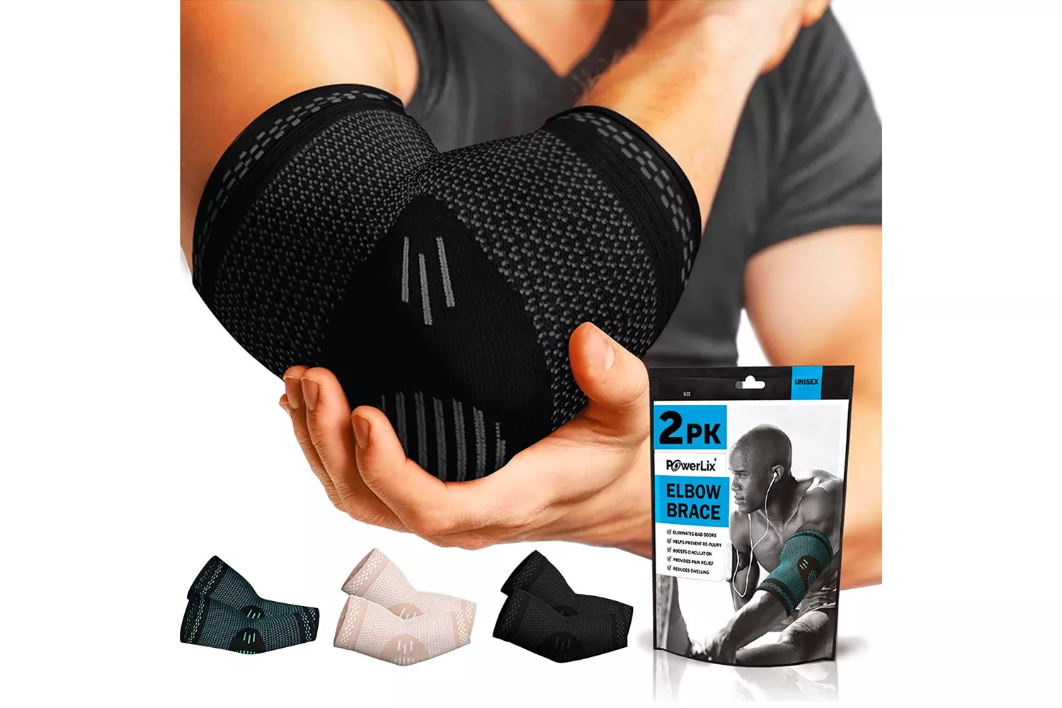 PowerLix Elbow Brace Compression Support