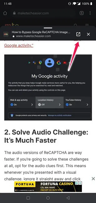 Preview Links Chrome Android Open Page Or Close