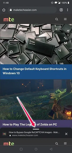 Preview Links Chrome Android Preview Tab