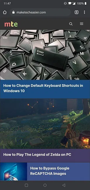 Preview Links Chrome Android Webpage