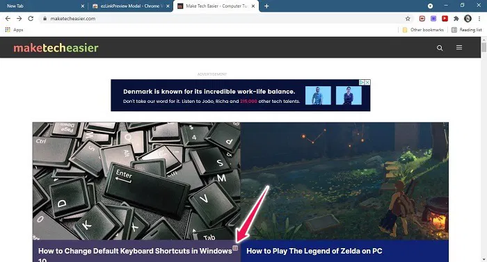 Preview Links Chrome Web Find Preview Button
