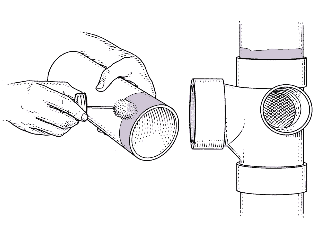Priming the PVC pipe