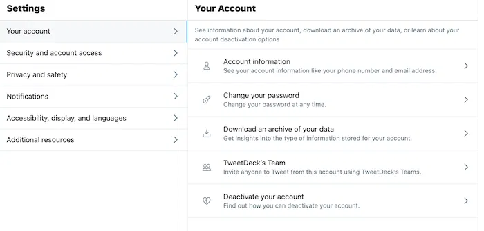 Privacy Twitter Download Data Archive You can download an archive of all your Twitter data.