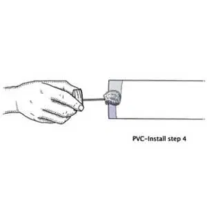 Adding glue to the PVC pipe