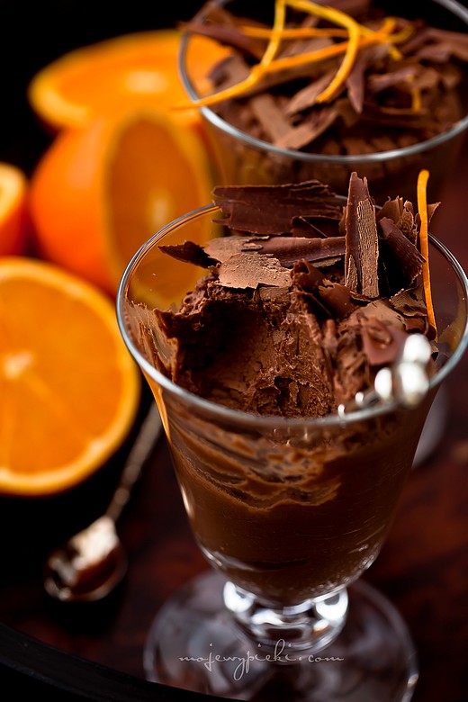 Mousse de chocolate e laranja