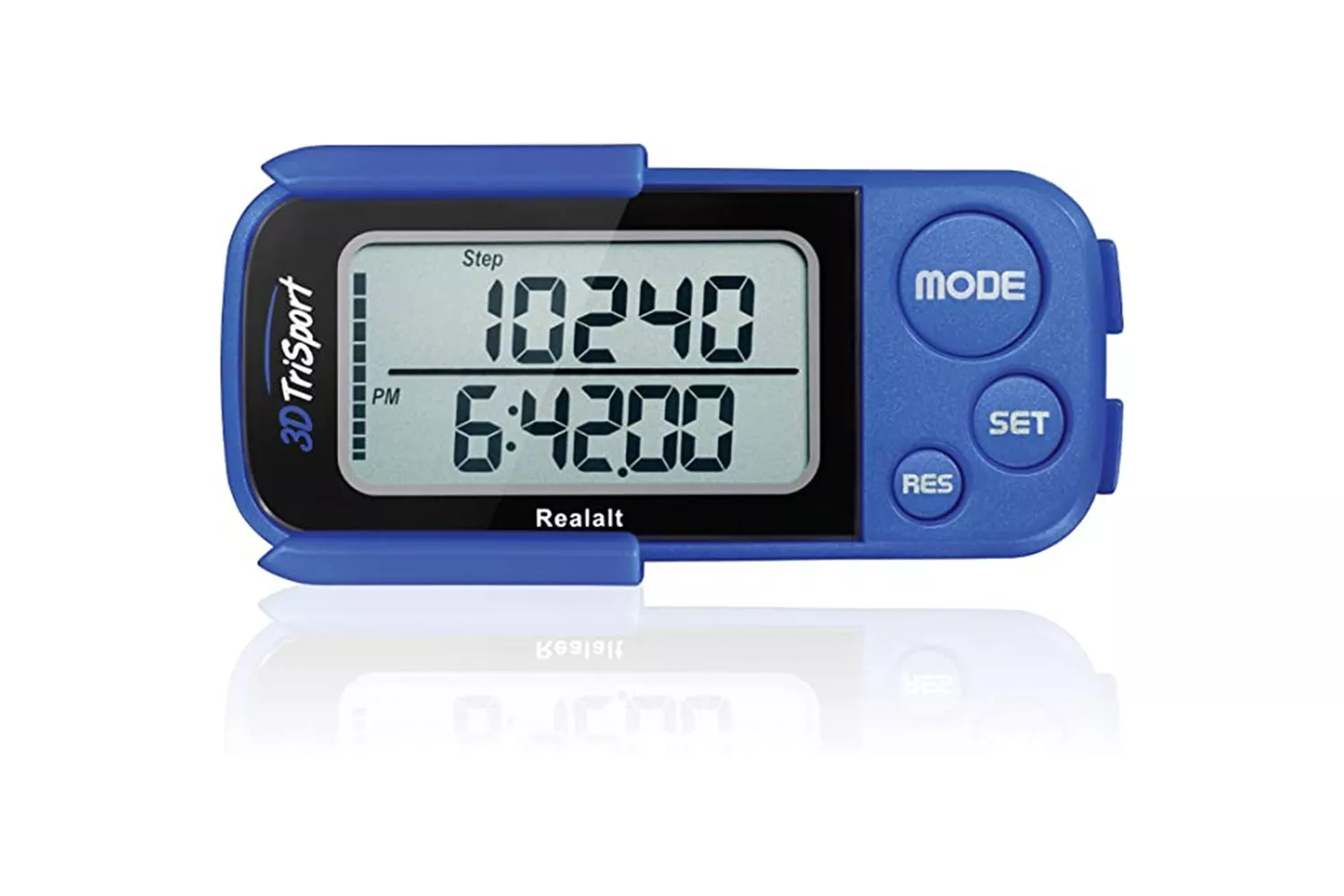 Realalt 3DTriSport Walking 3D Pedometer with Clip and Strap