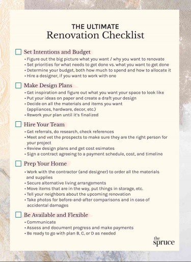 the ultimate renovation checklist 