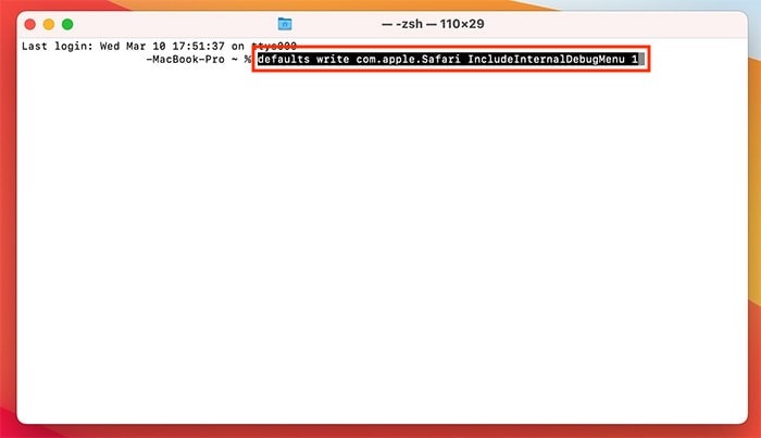 Safari Tab Previews Terminal Command
