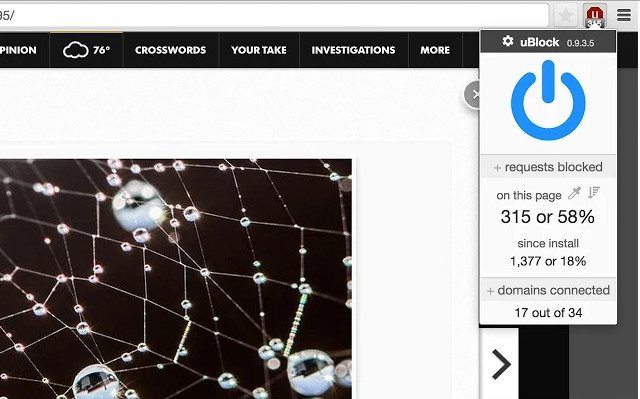 uBlock extension for Chrome.