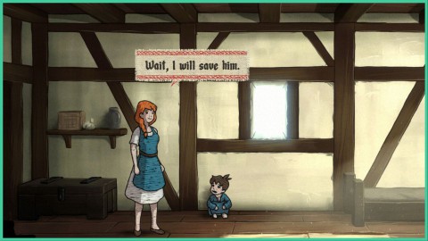 Medieval Platformer, Scarlet Deer Inn, Features Characters Embroidered by Hand