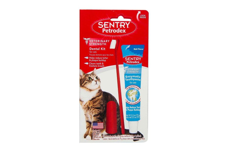Sentry Petrodex Veterinary Strength Enzymatic Malt Flavor Cat Dental Kit