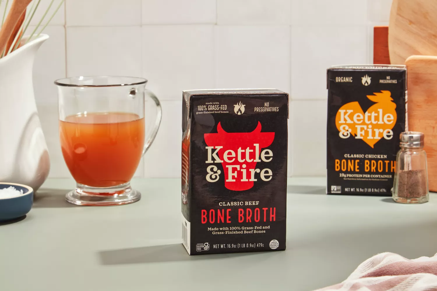Two boxes of Kettle &amp; Fire Bone Broth