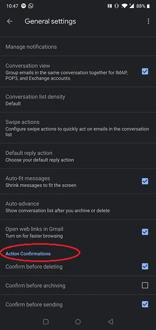 Seven Lesser Known Gmail Features Action Confirmations Turn On