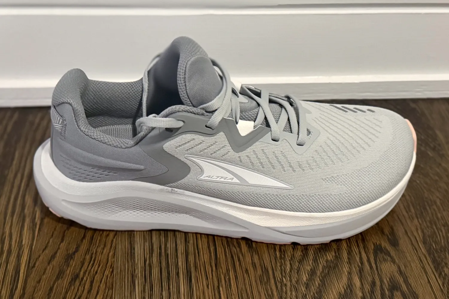 A side view of the Altra Women's Paradigm 8 Running Shoe