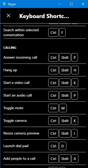Skype Tricks Keyboard Shortcuts Full List Desktop Skype Tricks Keyboard Shortcuts Full List Desktop