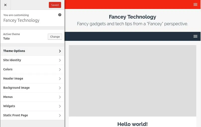 Customize your WordPress theme.