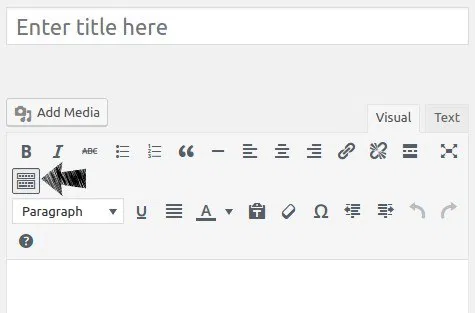 WordPress editor Toolbar Toggle.