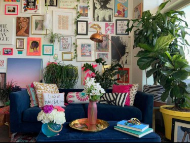 Colorful, maximalist interior decor