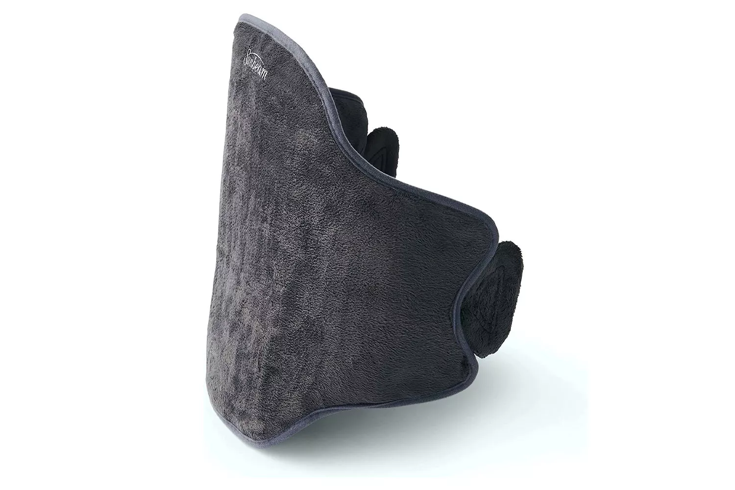 Sunbeam Heating Pad Wrap for Back Pain Relief with Auto Shut Off and Moist Heating Option, 23 x 15", Slate Grey