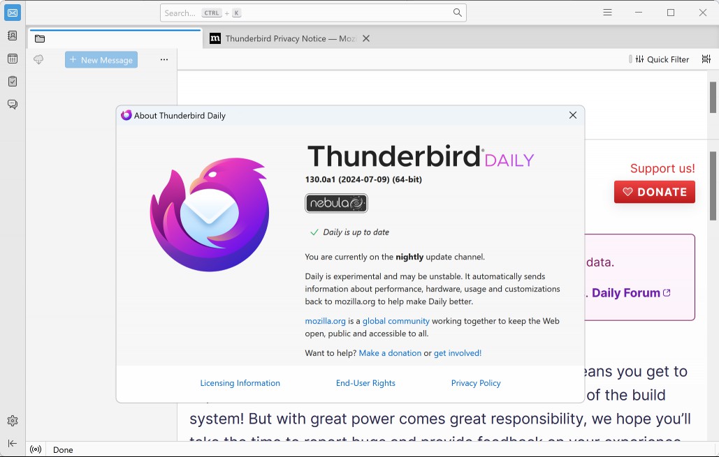 Thunderbird Daily