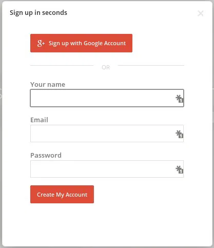 You can sign up for Todoist using your email or Google Account. You can sign up for Todoist using your email or Google Account.