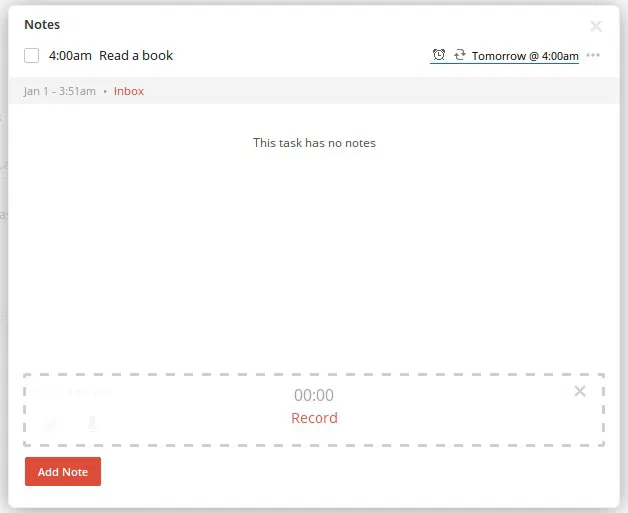 Keep organized by adding notes, files and audio to your Todoist tasks. Keep organized by adding notes, files and audio to your Todoist tasks.