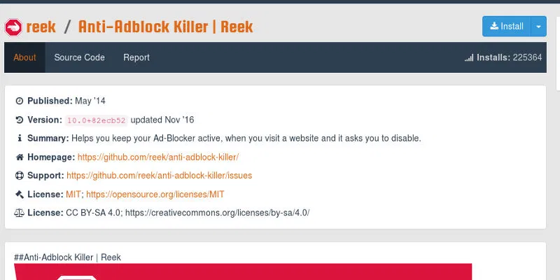 Get Anti-Adblock Killer Get Anti-Adblock Killer
