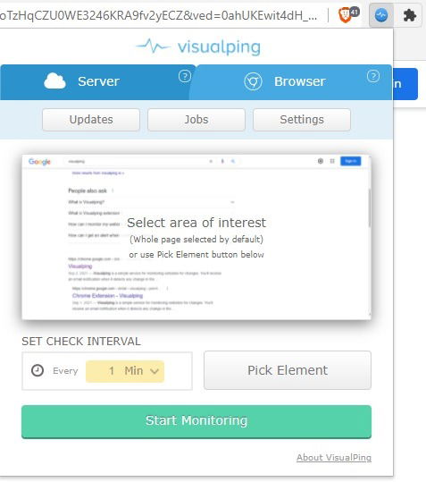Visualping Review Chrome Extensions