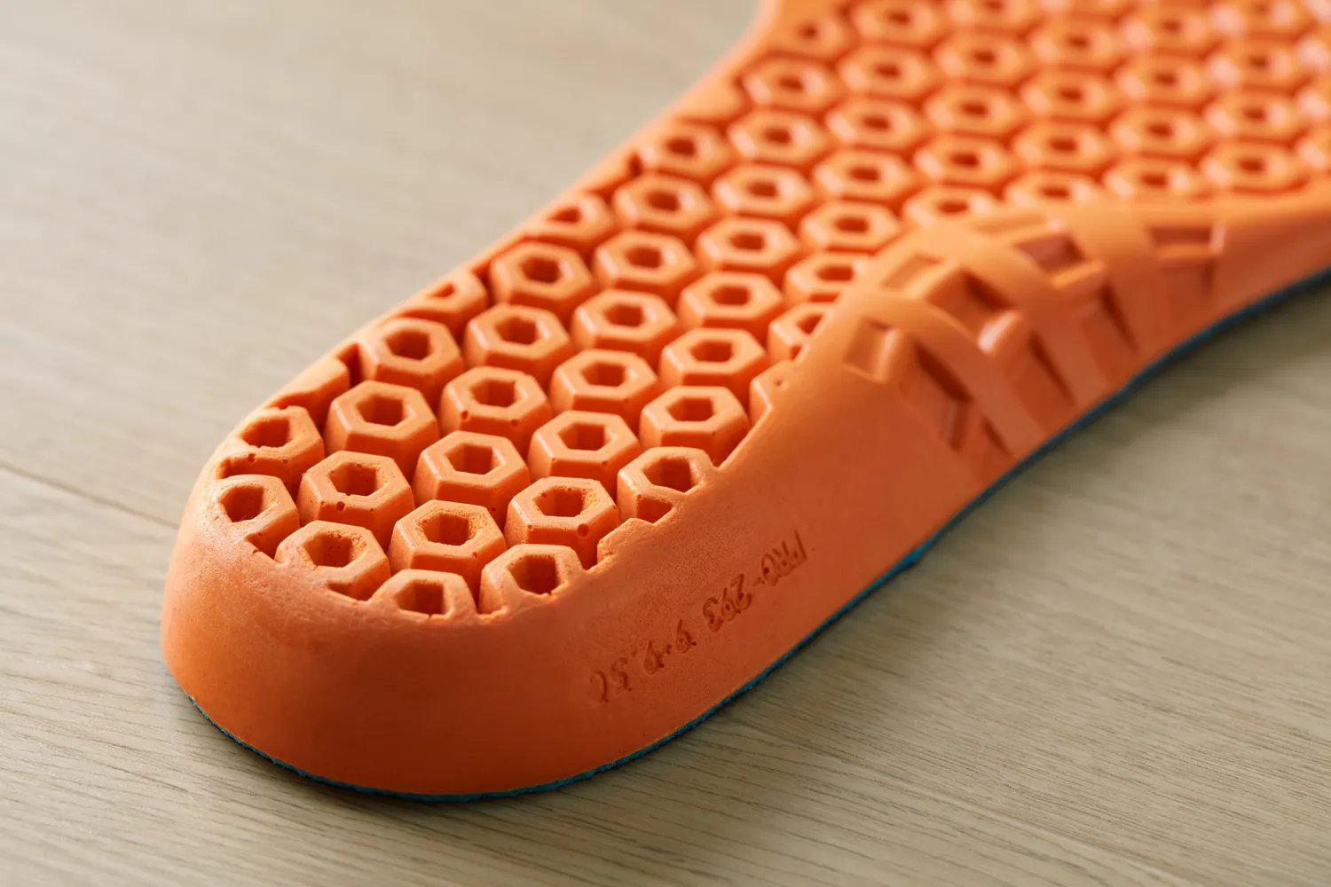 Closeup of the bottom of a Timberland Pro Anti-Fatigue Technology Insole