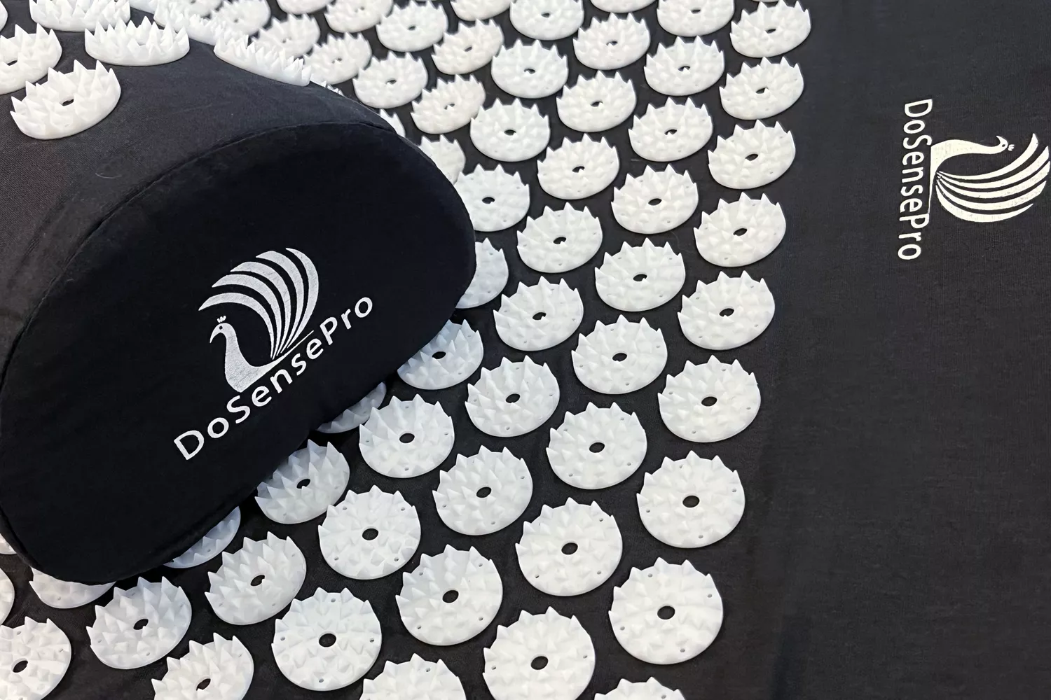 Close up of the DoSensePro Acupressure Mat and Pillow Set