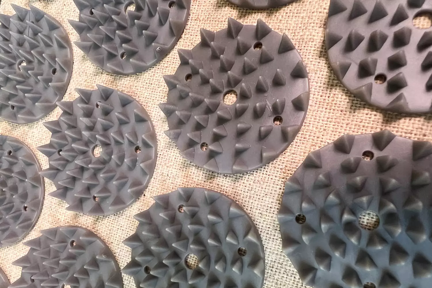 Closeup of spikes on the WTHN Acupressure Mat Set