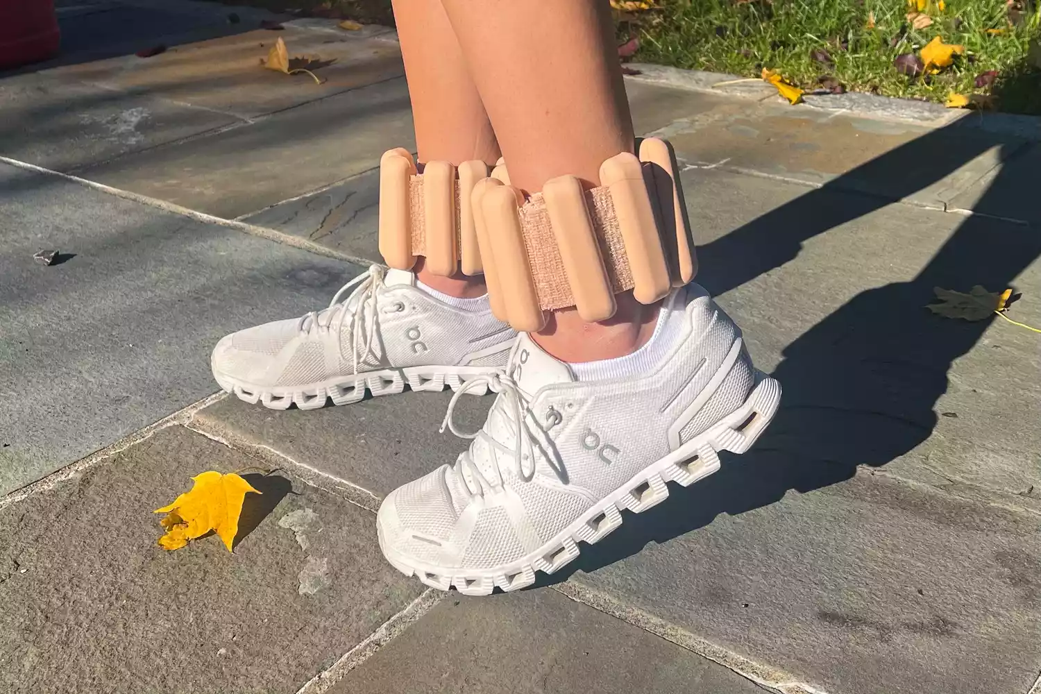 Bala Bangles being worn on ankles outside 