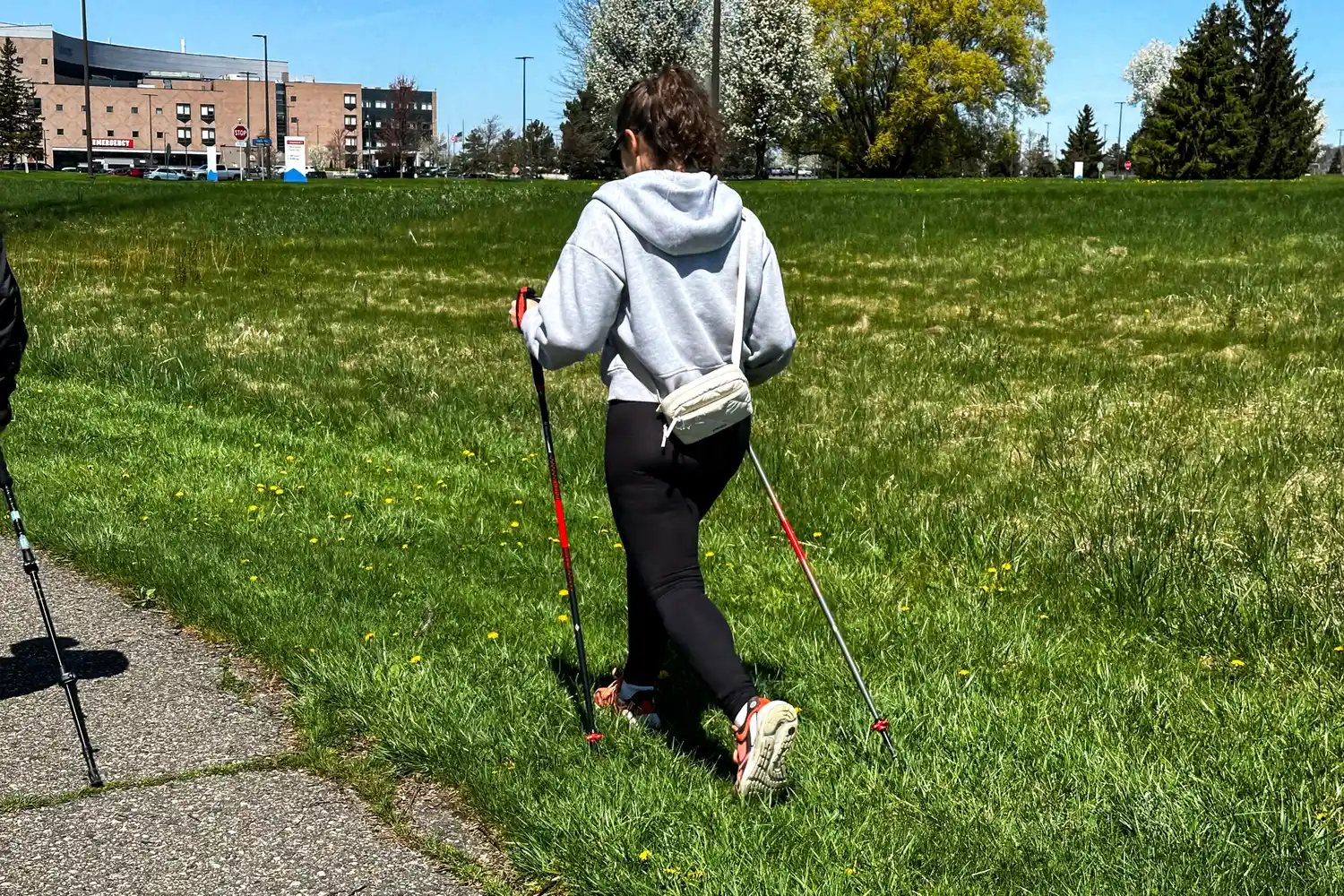 The back of a person using the Black Diamond Pursuit Carbon Z Poles