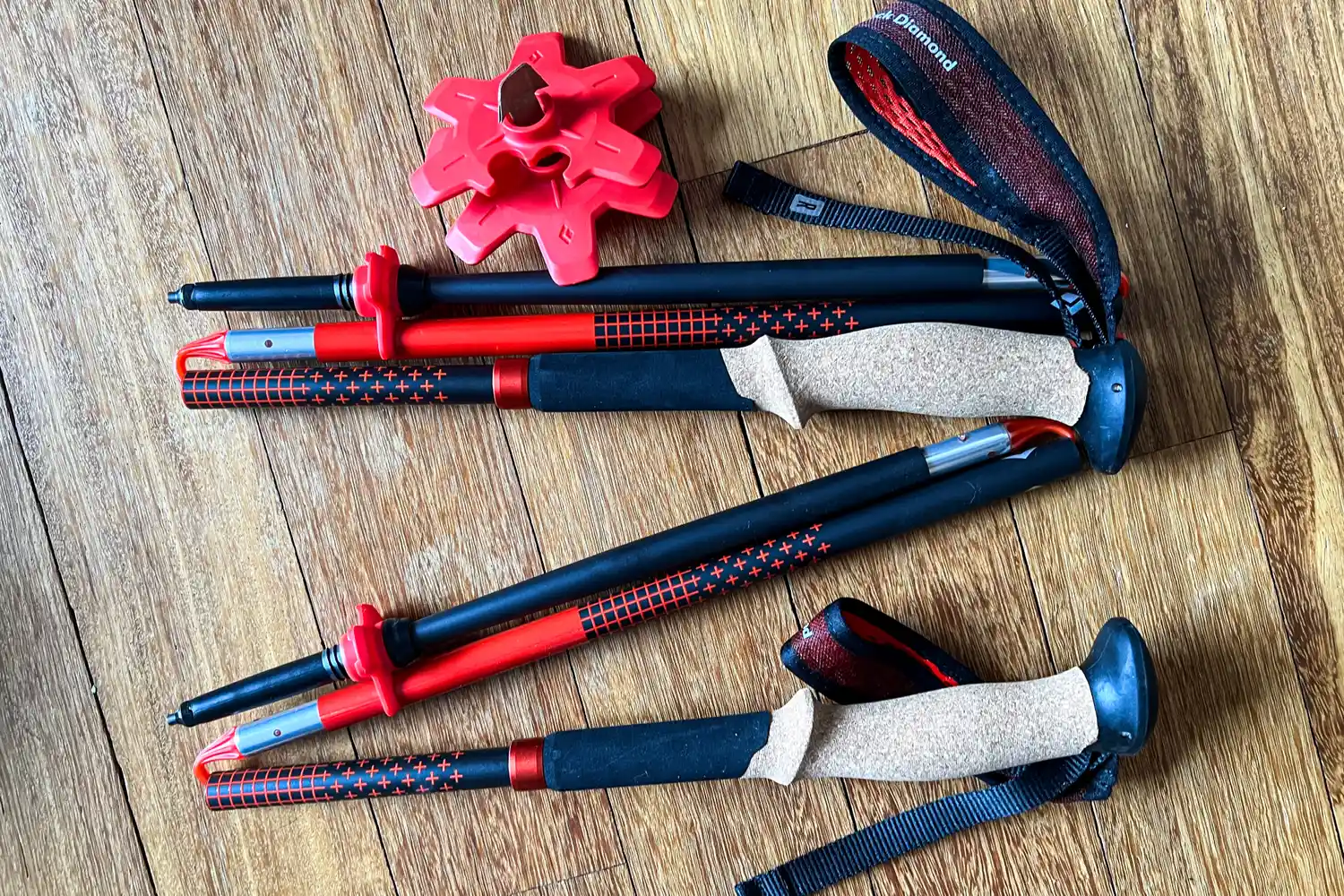 The Black Diamond Pursuit Carbon Z Poles before use