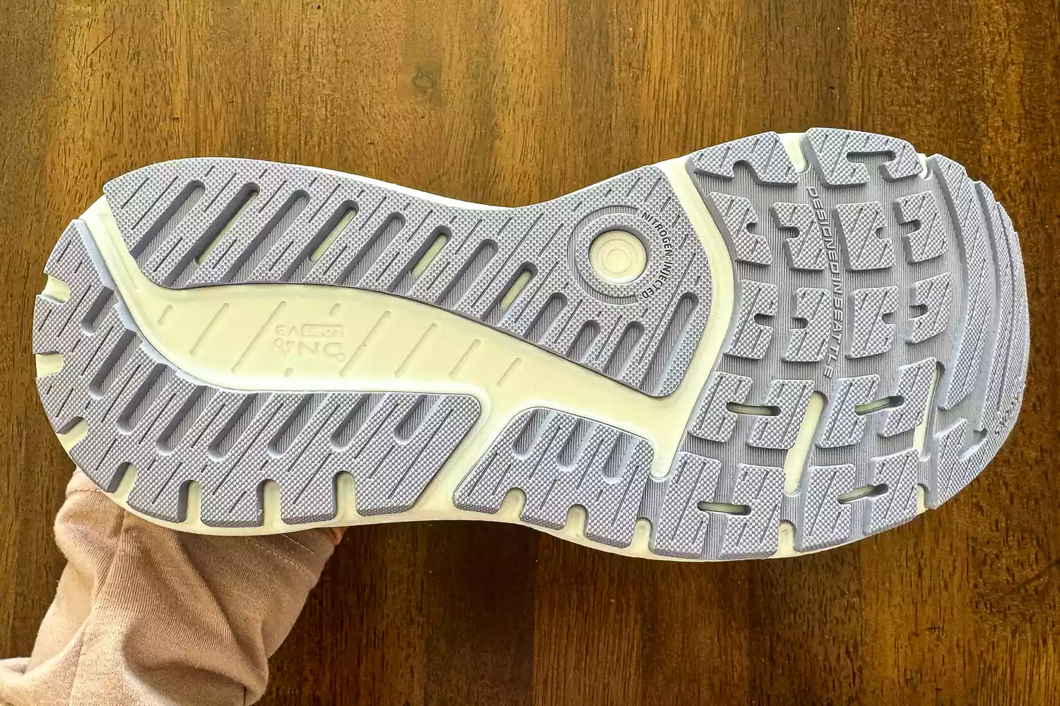 The treads on the bottom of the Brooks Women's Ariel GTS 24 Running Shoes