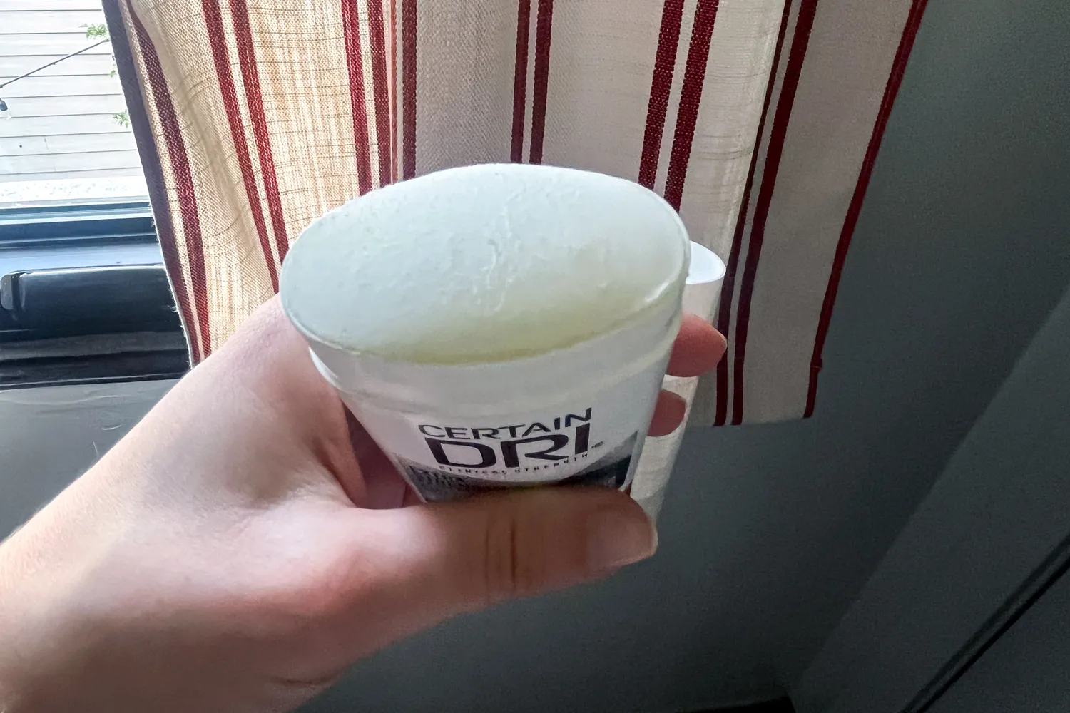 The color and texture of Certain Dri Extra Strength Antiperspirant Deodorant