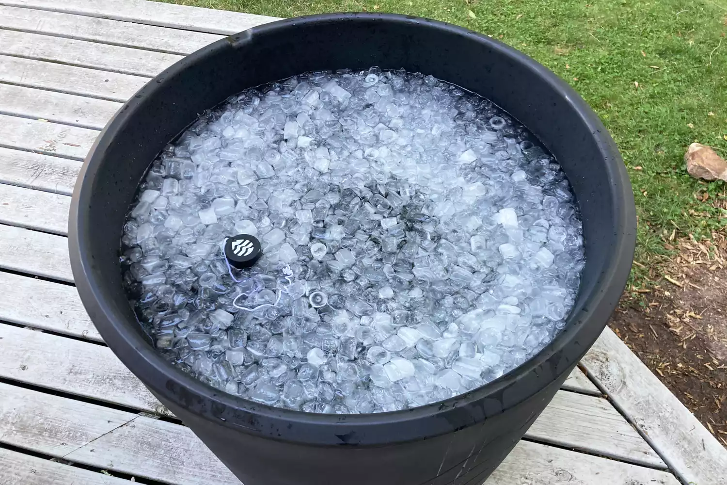 The Ice Barrel 300 filled with ice water