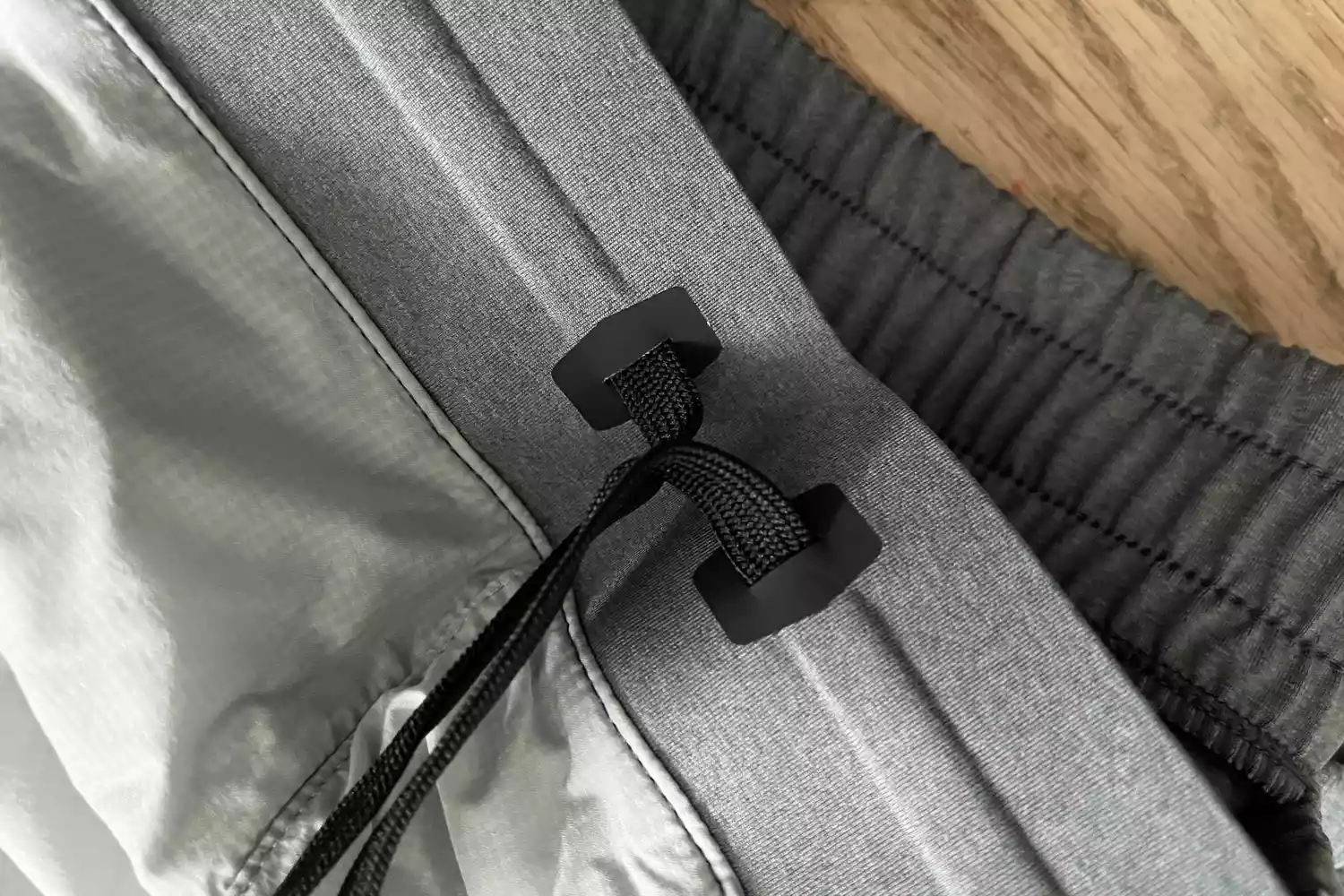 Close up of the draw string on an On Running Men's Running Pants