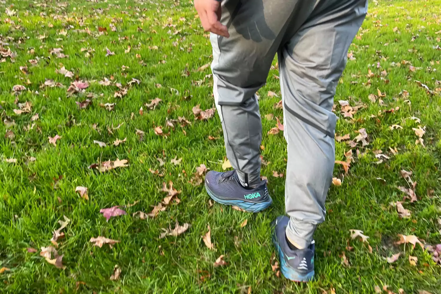 Person outside wearing an On Running Men's Running Pants