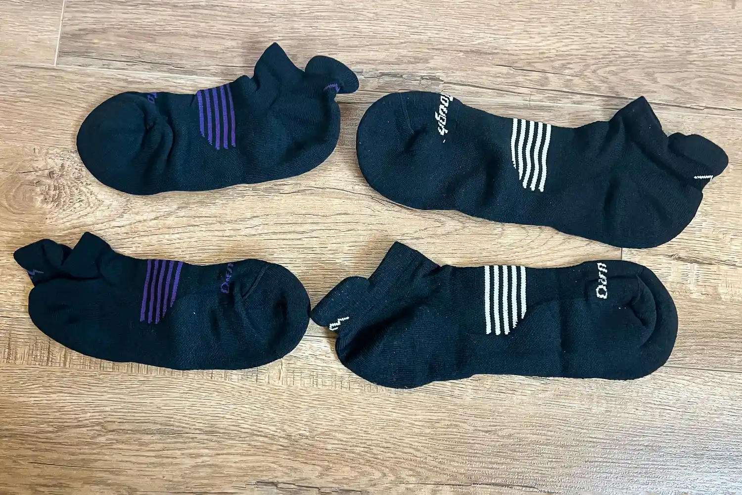 Two pairs of Darn Tough Men's and Women's Element No Show 2-Pack Socks