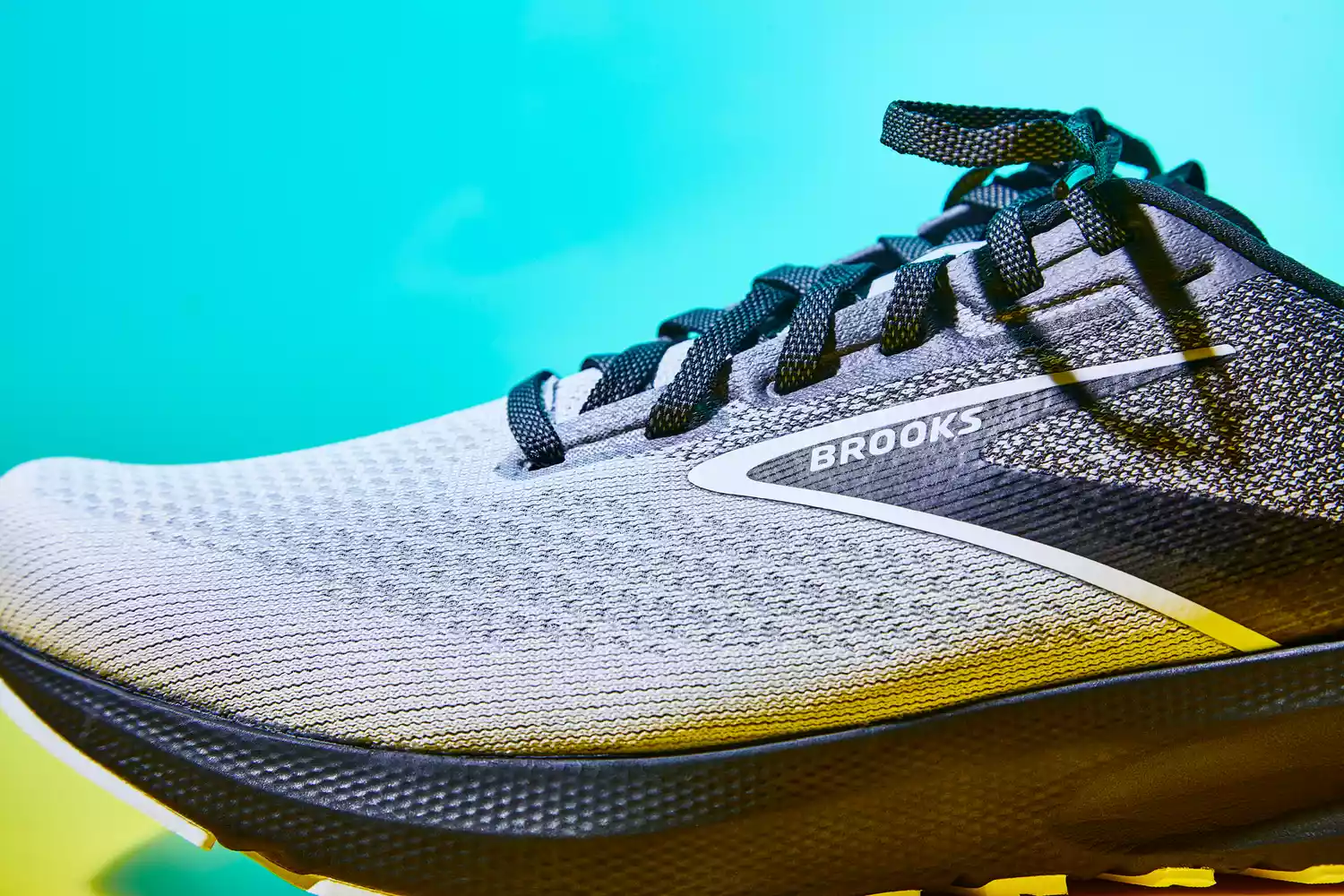 A close up of the side of the Brooks Launch 10