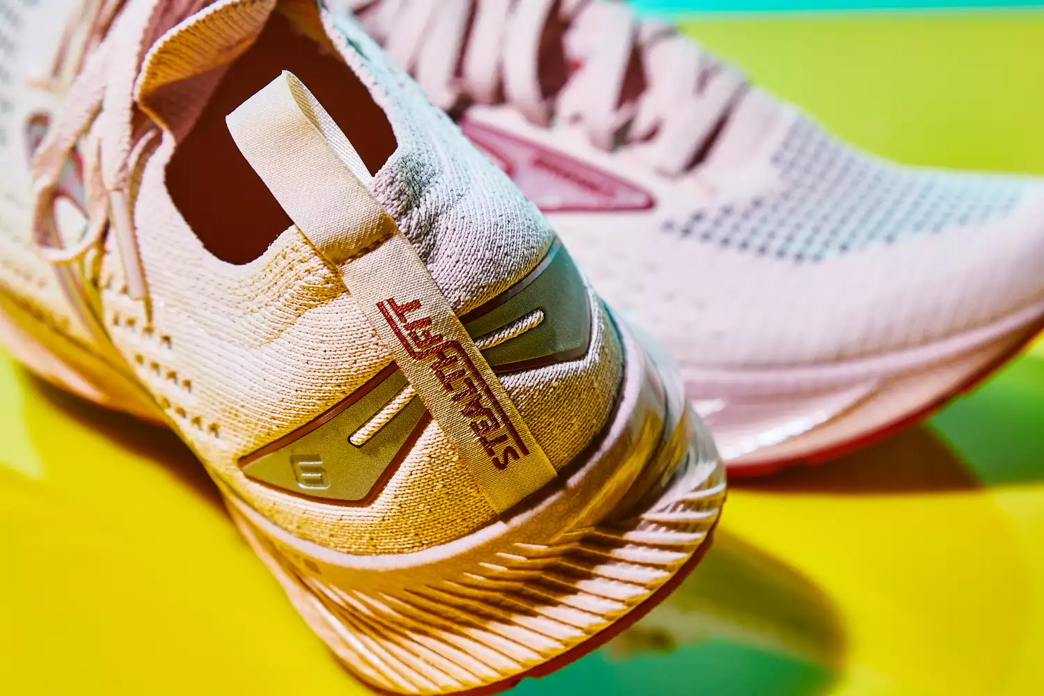 a close up of the heel on the Brooks Levitate 6